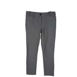 Loft The Skinny Pants Womens 12T Black White Houndstooth Slim Fit Trousers